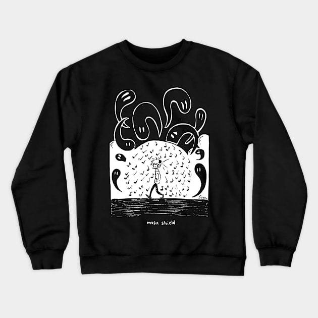 Music shield Crewneck Sweatshirt by forsakenstar